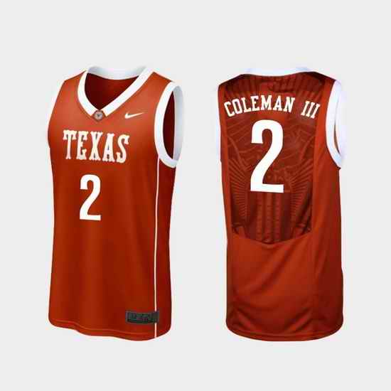 Men Texas Longhorns Matt Coleman Iii Burnt Orange Replica College Basketball Jersey